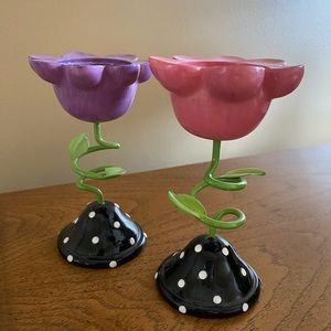 Vintage Yankee Candle tea light holders, set of 2